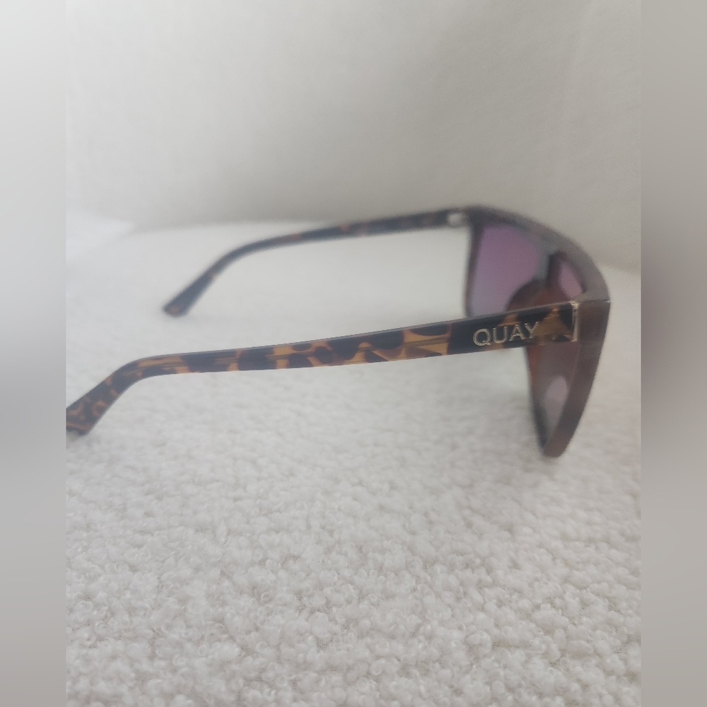 Quay Australia Nightfall Tortoise Brown Polarized Sunglasses MirroredSold Out - Picture 9 of 17